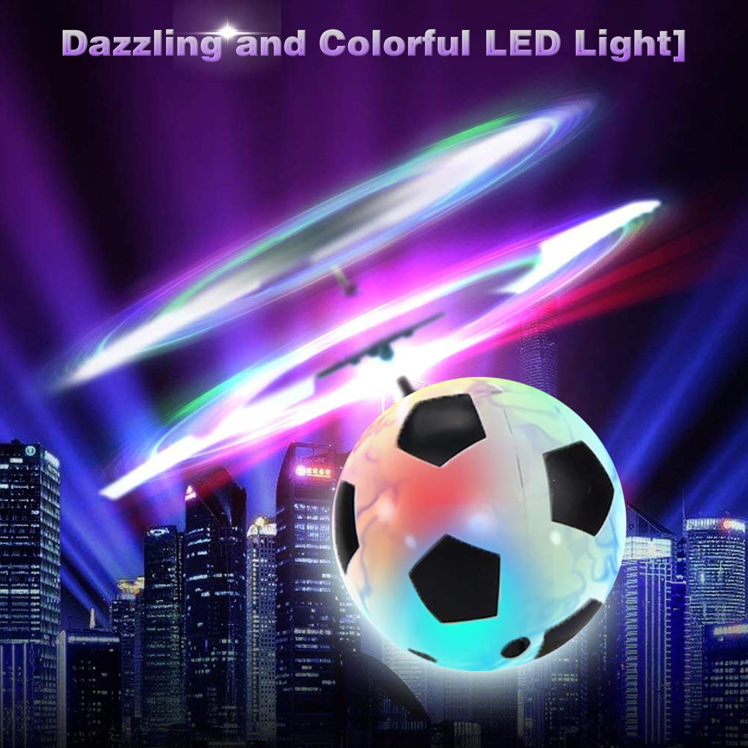 Amenon Flying Soccer Ball Led Rc Flying Ball Toy Drone