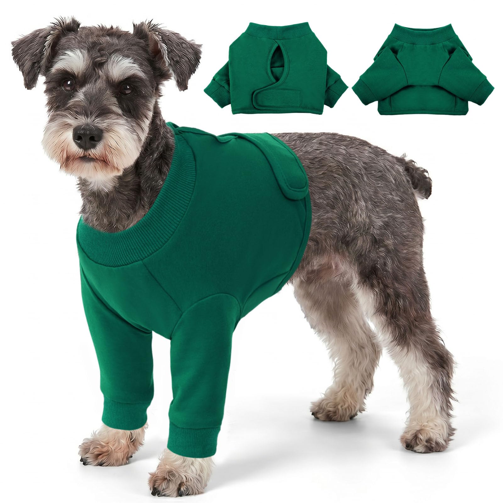 CITÉTOILE Manchon de Récupération Chirurgicale Chien, Protection Contre Les blessures à la Jambe Avant pour Chien de Taille Moyenne et Grande, Vert, S
