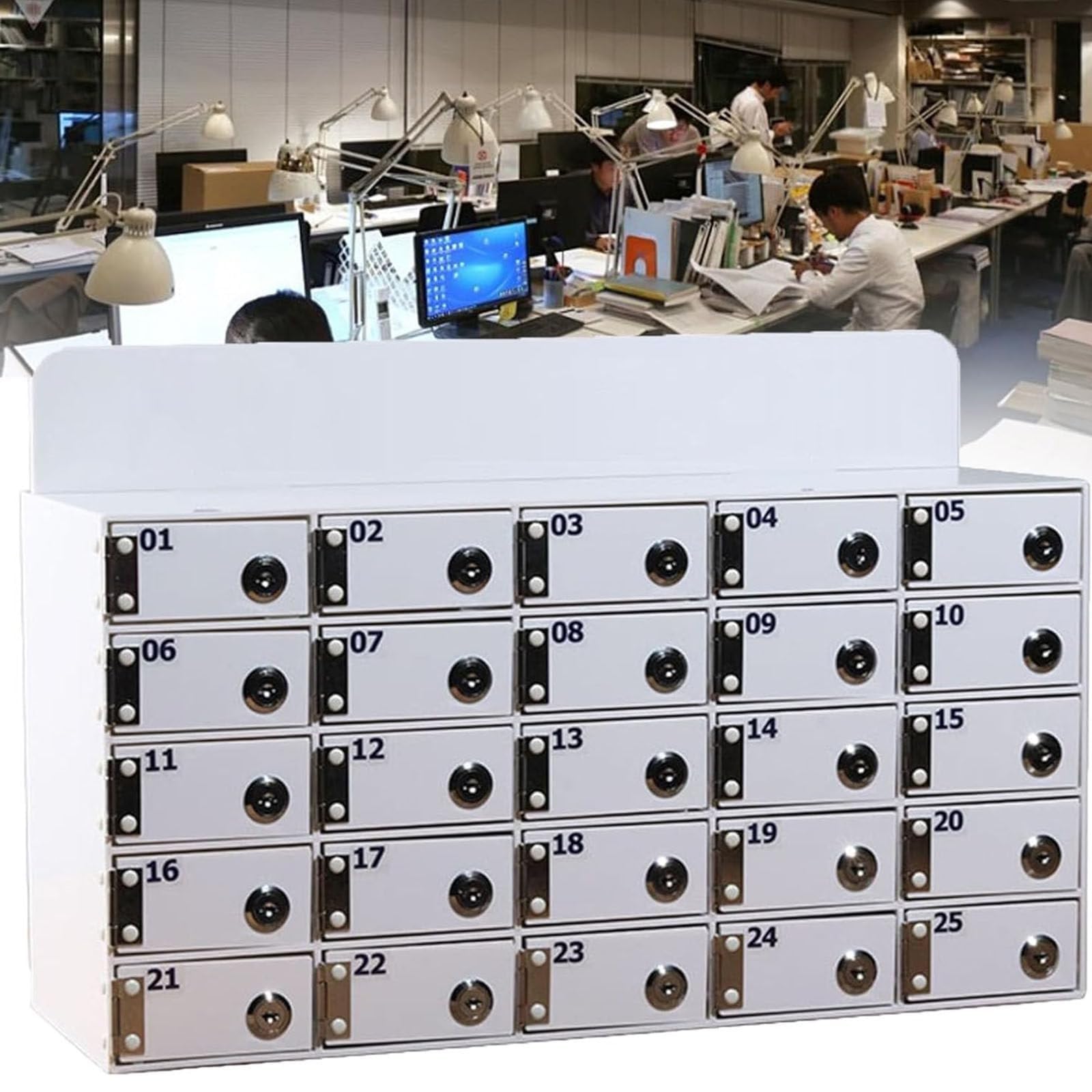 Boîte de rangement téléphone en acrylique à 30 casiers avec clés pour école