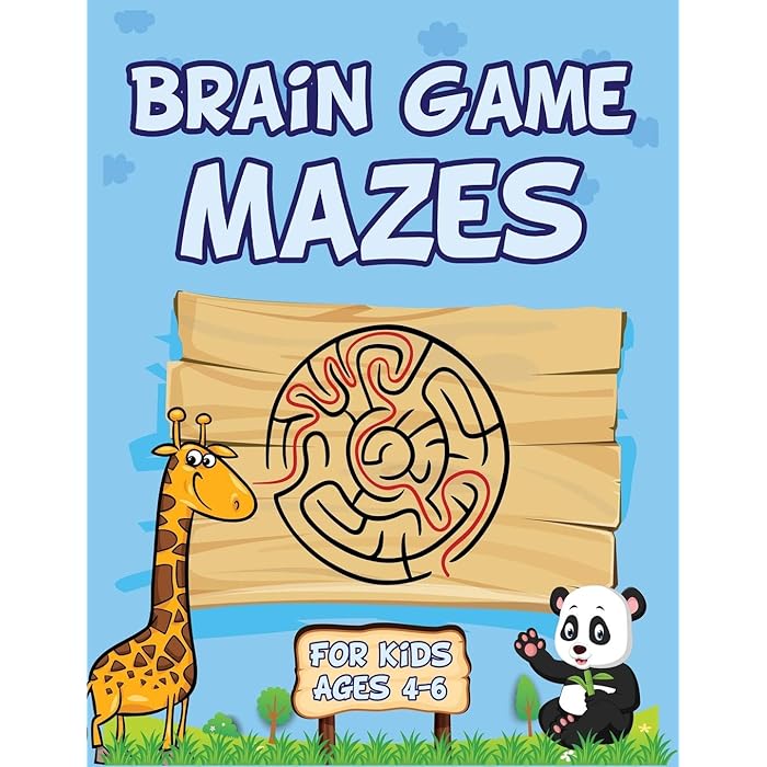 Buy Brain Game Mazes For Kids Ages 46 Best maze workbook for kids