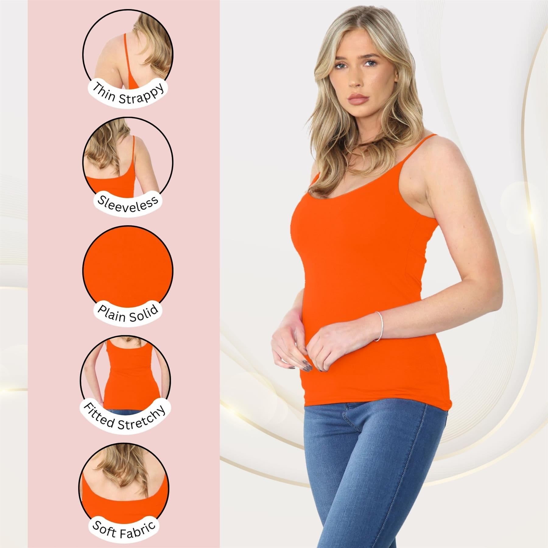 Camiseta sin mangas para mujer, con tirantes, paquete de 3 unidades, lisa, entallada, cuello redondo, para mujer, casual, verano, ajustada, elástica, para el gimnasio