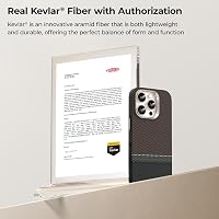 BENKS Prestige iPhone 16 Pro Tok Kamera Gombbal - MagSafe Kompatibilis Dupont Kevlar Aramid Szál TPU Mobiltelefon Védőtok 3