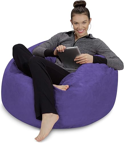 Miniatura 17 de Sofa Sack Puf – Felpa, ultrasuave, de espuma viscoelástica, con funda de microgamuza, muebles rellenos de espuma y accesorios rellenos de espuma