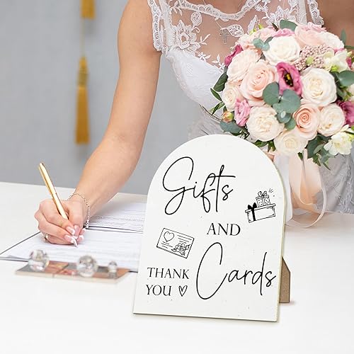 Miniatura 3 de Letrero de tarjetas y regalos para decoración de boda, mesa de regalo, letrero de arco de madera, letrero de agradecimiento, letreros de boda para