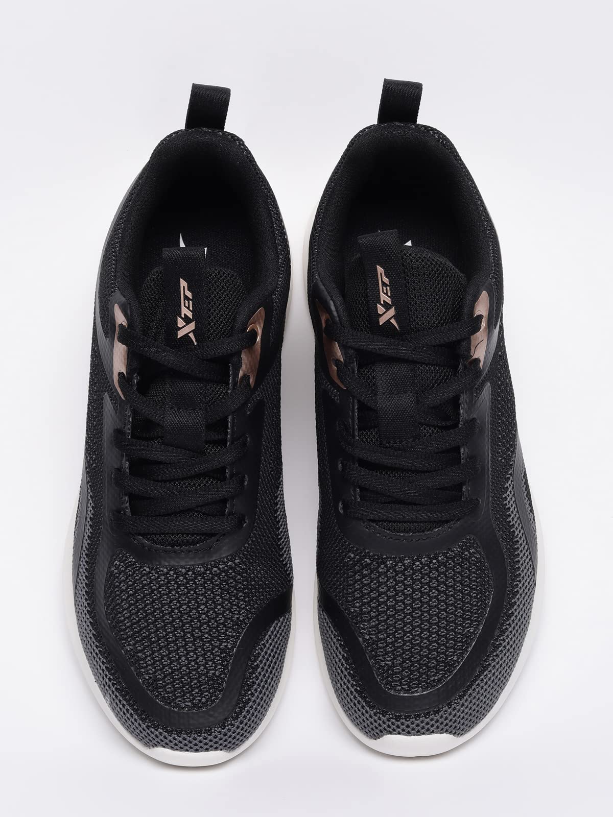 XTEP Black Lace-Up Running Shoes for Women EURO-36 2