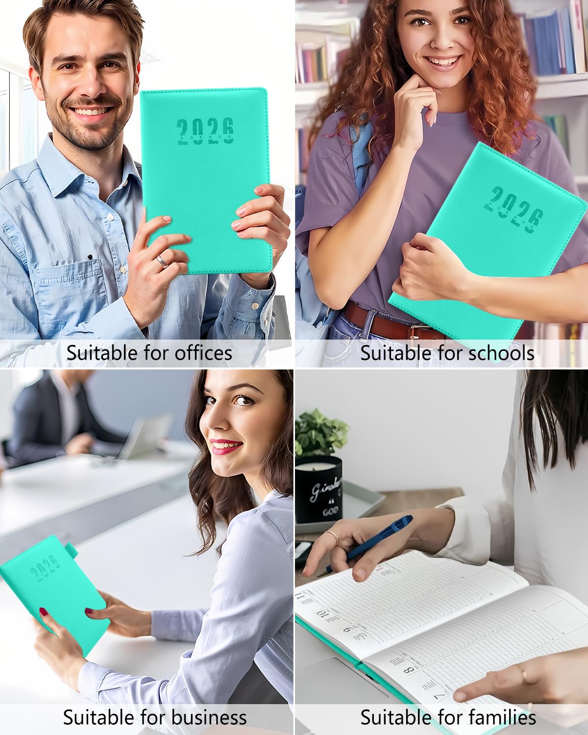 （Gen.-Dic.2026）HW CASA Settimanale Giornaliera 2026 Taccuino, Formato A5, Festività Internazionali (DE/IT/ES/EN/FR), Gennaio-Dicembre 2026