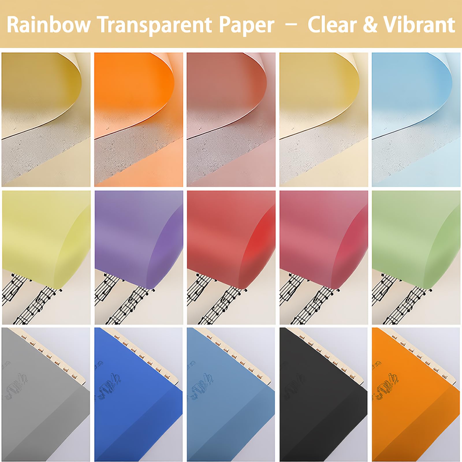 30 Fogli A4 Lucidi Trasparenti – 15 Colori (oro, Argento E Altro), 100 Gsm, Per Lanterne Fai Da Te, Inviti E Origami – Resistente All’acqua E Stampabile