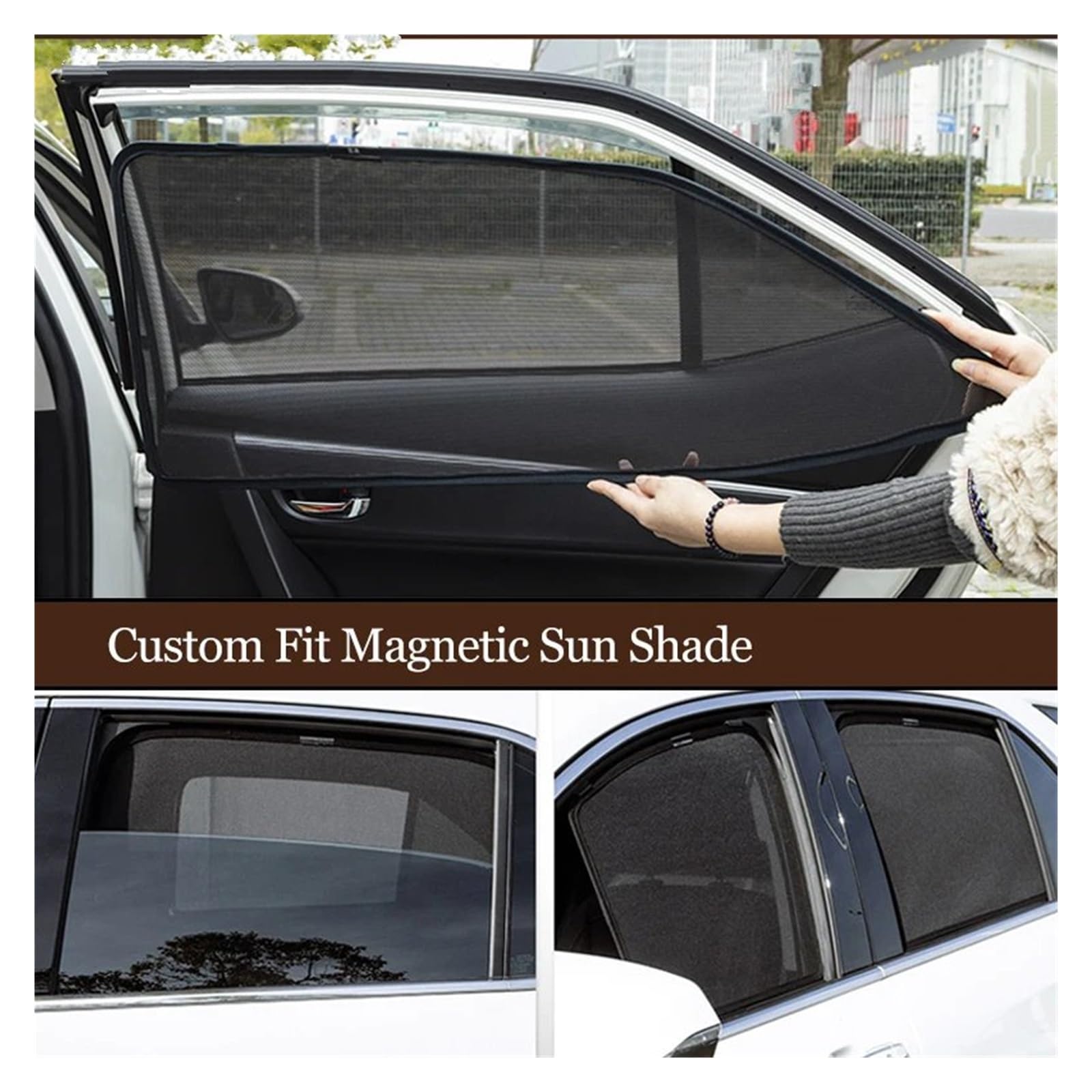 Cortinas Coche para Hyundai IX25 IX35 IX45 para Sonata-8th/9th/NF para Mistra Parasoles Magnéticos Malla Persiana De Sombra Completamente Cubierta Parasoles (Tamaño : 2 Front Doors)