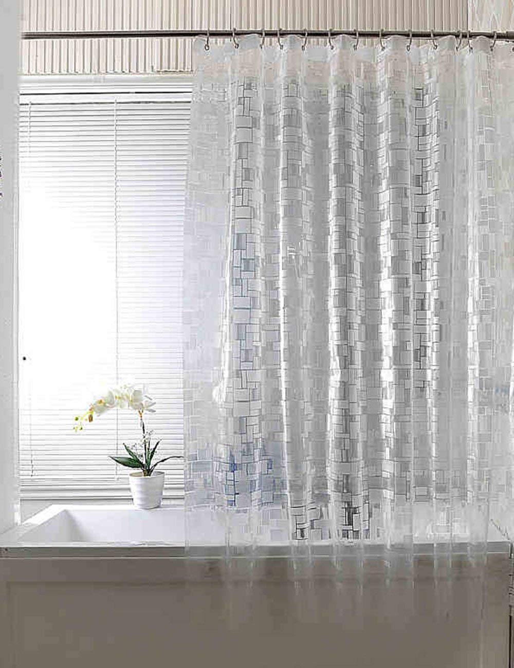 Mu Home - Cortina de ducha impermeable para baño, protección del medio ambiente, transparente para baño, cortinas de baño impermeables (una variedad de tamaños)