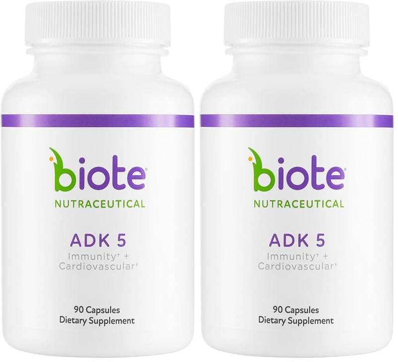 Biote ADK 5 - Suplemento de vitaminas A, D3 e K2 - vitamina D3 5.000 UI (125 mcg) por cápsula - 180 cápsulas