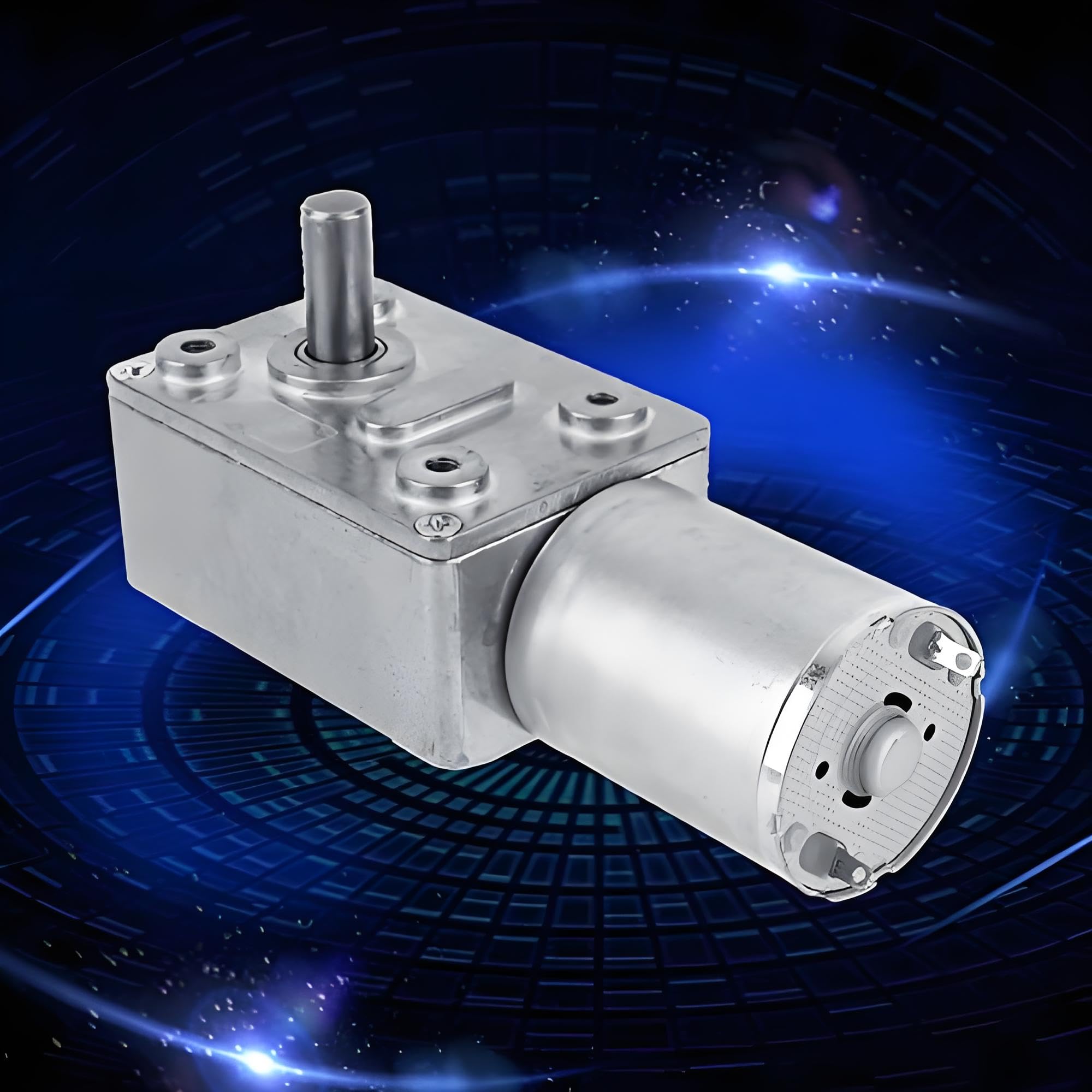 Getriebemotor DC 12V Schneckengetriebemotor mit Drehmoment CW/CCW Drehzahlminderungsmotor Wendbarer Getriebemotor Geschwindigkeitsreduzierung Elektromotor (62RPM)