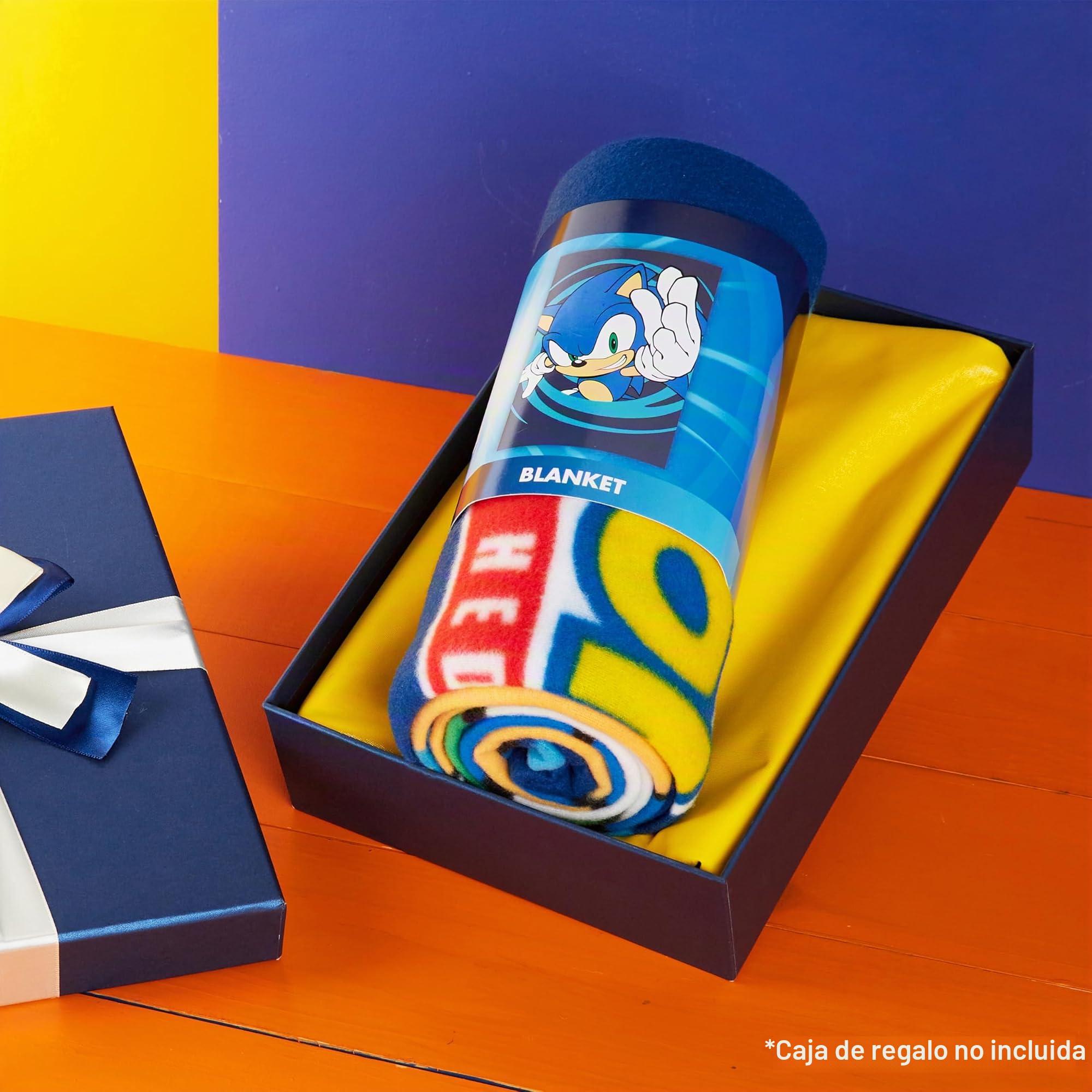 Get Trend Sonic The Hedgehog Manta Polar Infantil, Manta Suave para Cama y Sofá de 100 x 150 cm, Accesorio de Cama, Regalos Gamer