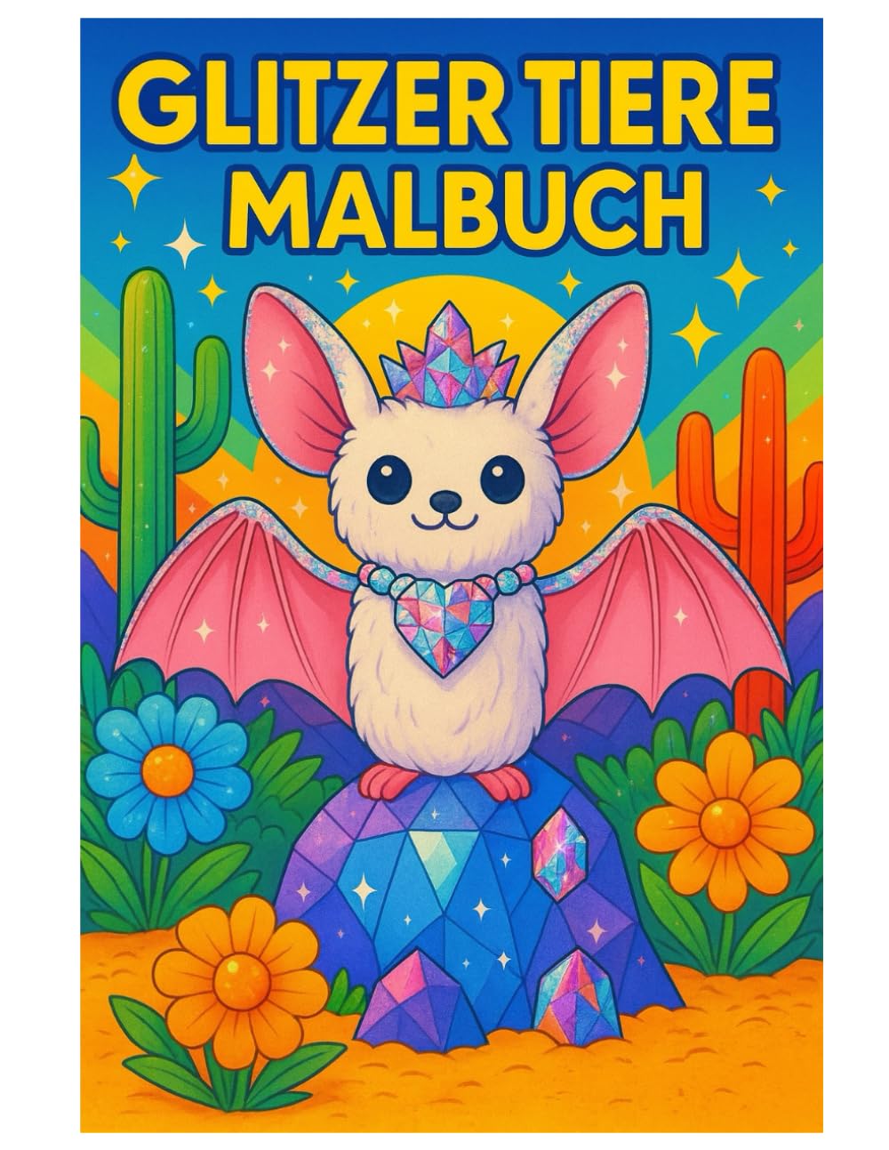 Glitzer Tiere Malbuch: 50 funkelnde Ausmalbilder magischer Tierwesen – Für Kinder und Erwachsene zum Ausmalen und Entspannen