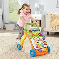 Vista 9 de VTech sit-to-stand caminador, Base, Anaranjado