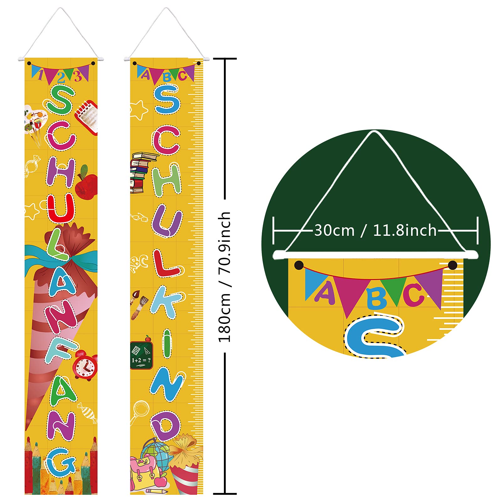 XINDY Einschulung Banner - Großer Stoff Banner Für Schulanfang Deko