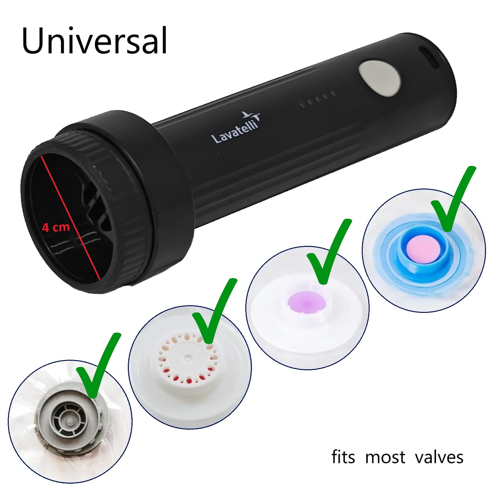 VAC-U-PUMP, Pompa Sottovuoto da Viaggio Wireless, per sacchi, buste, trolley e zaini con sottovuoto, Compatta, Potente e Facile da Usare per il Risparmio di Spazio, ricarica USB C con cavo incluso