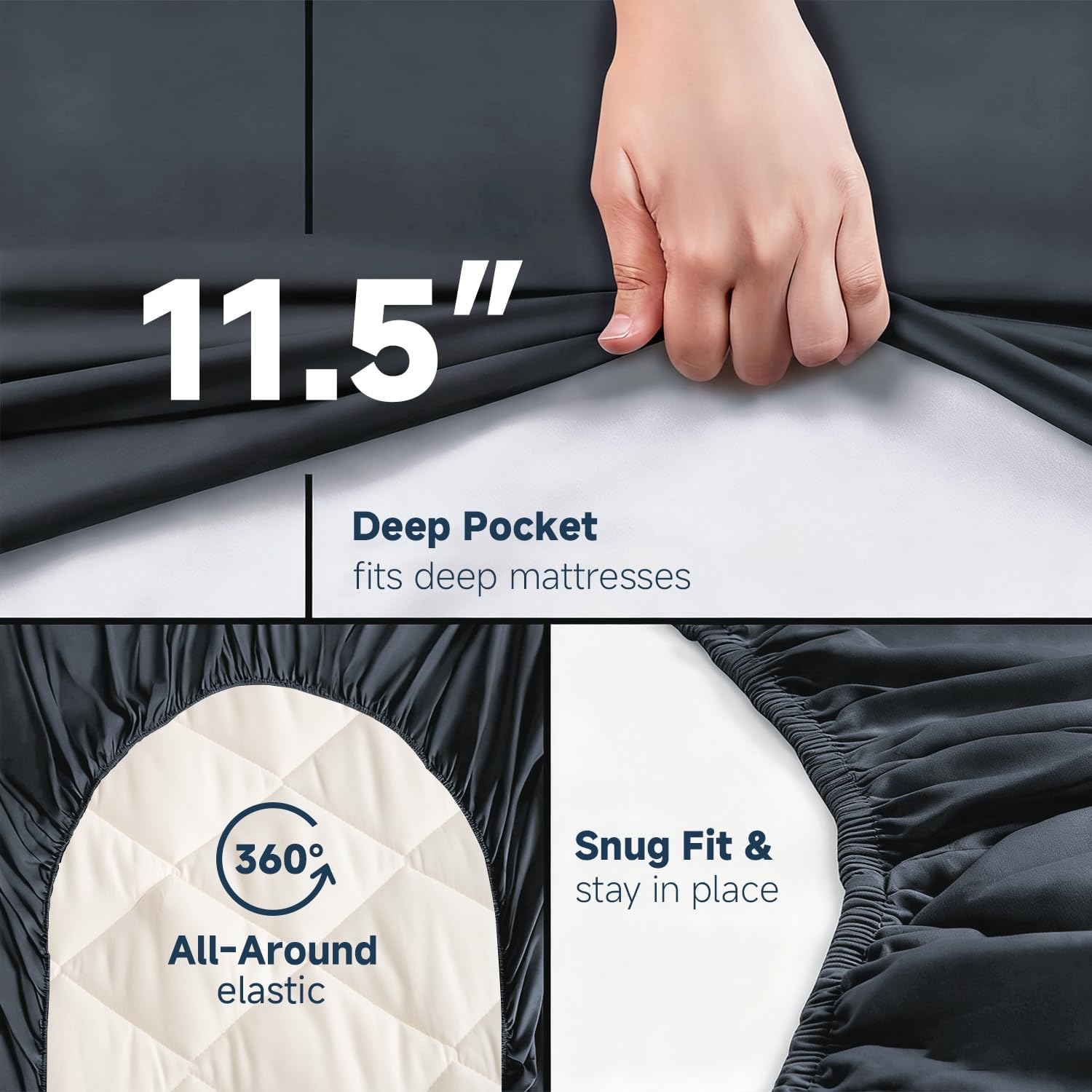 Aircliff Mattress Fitted Sheet for Traditional Japanese Futon Floor Mattress,100% Cotton, Super Soft and Machine Washable (Queen)