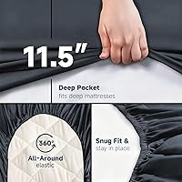 Vista 3 de Aircliff Sábana bajera ajustable para colchón de futón tradicional japonés, 100% algodón, súper suave y lavable a máquina (individual)