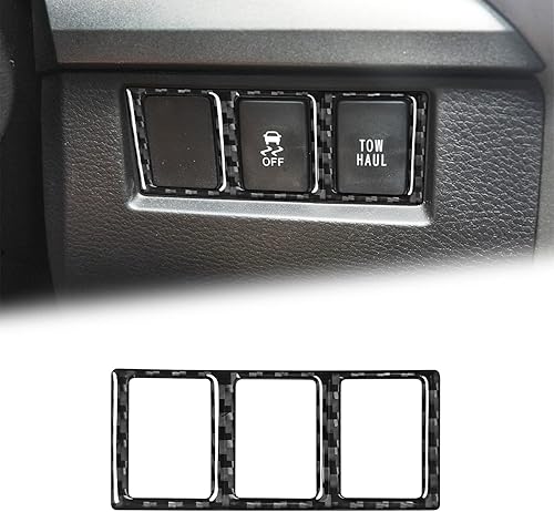 BLAKAYA Compatible with Carbon Fiber Center Control Mode Adjustment Switch Cover Trim Decoration Sticker for Toyota Tundra 2014 2015 2016 2017 2018