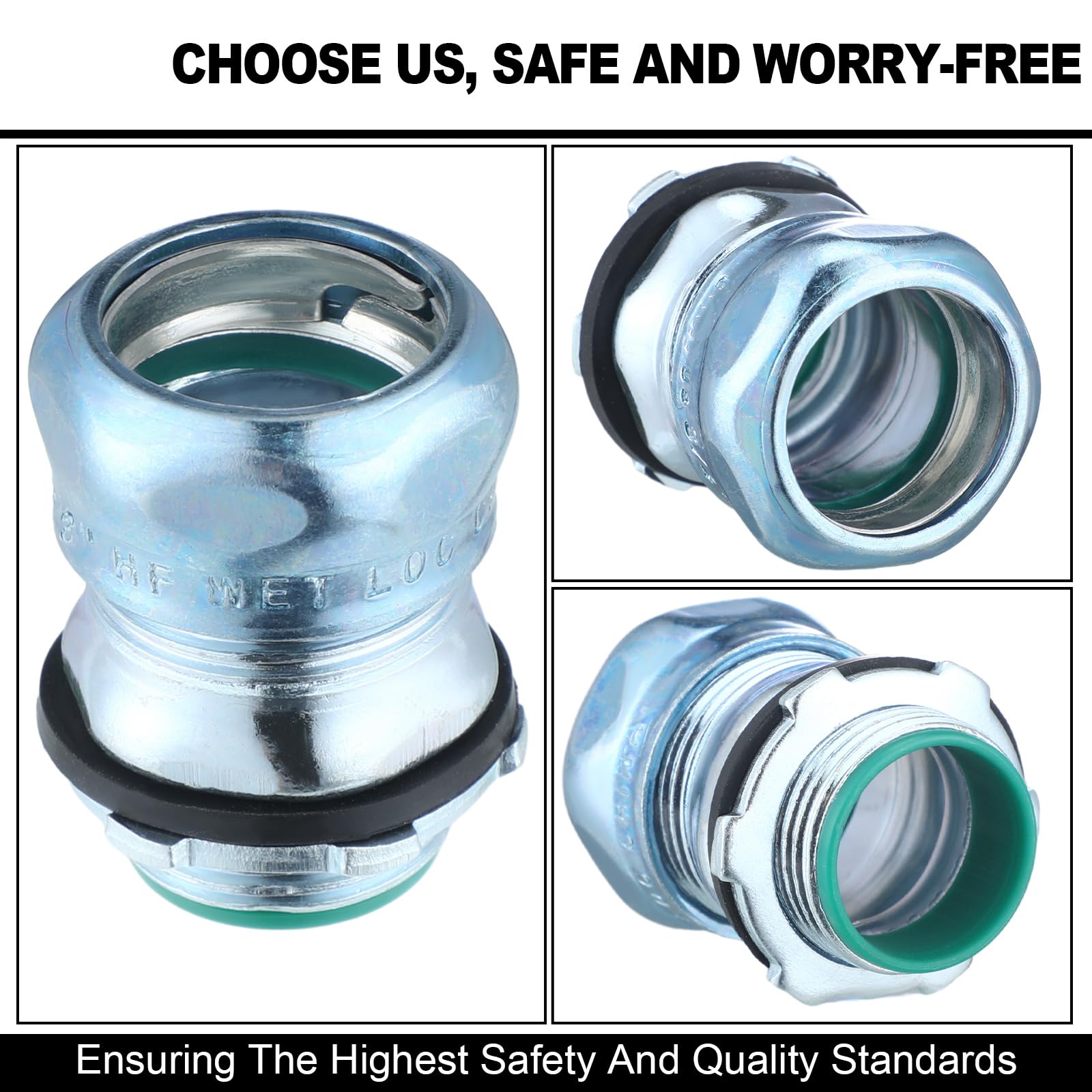 EMT Compression Connectors - Watertight & Durable -6