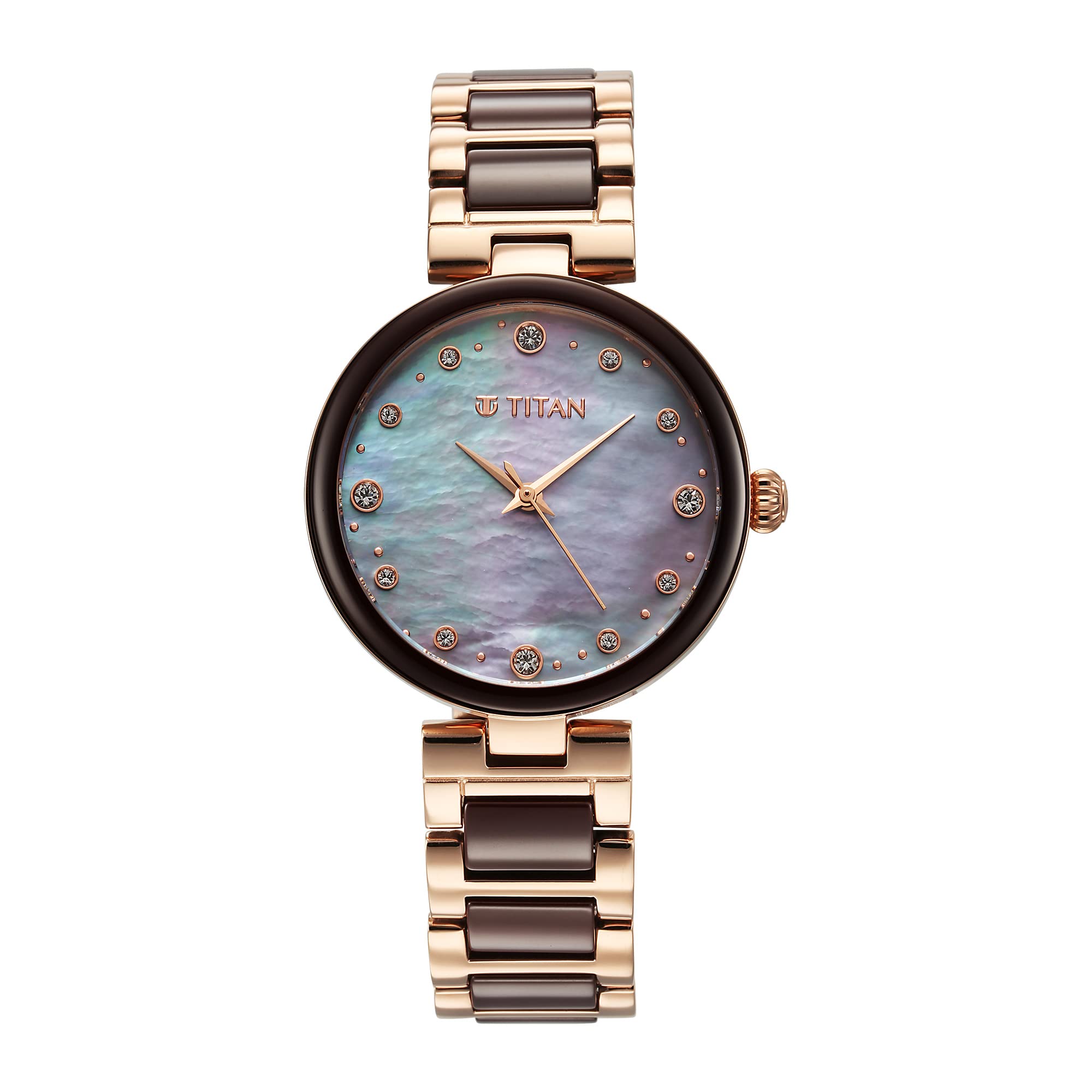 Titan Purple Ceramics Mother of Pearl Dial Analog Steel and Ceramic Strap Watch for Women-NS95214KD03 (B0C24BYDGN) Amazon Price History, Amazon Price Tracker