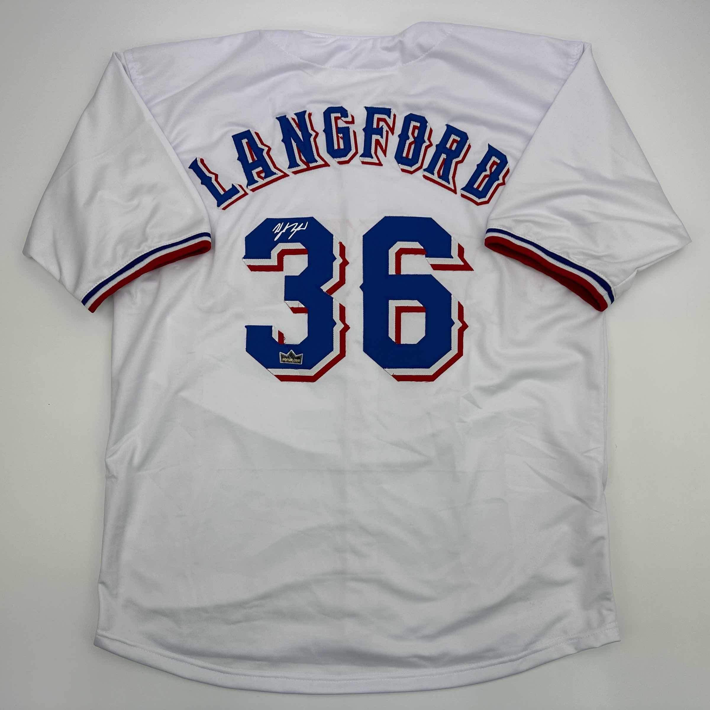 Facsimile Autographed Wyatt Langford Texas White Reprint Laser