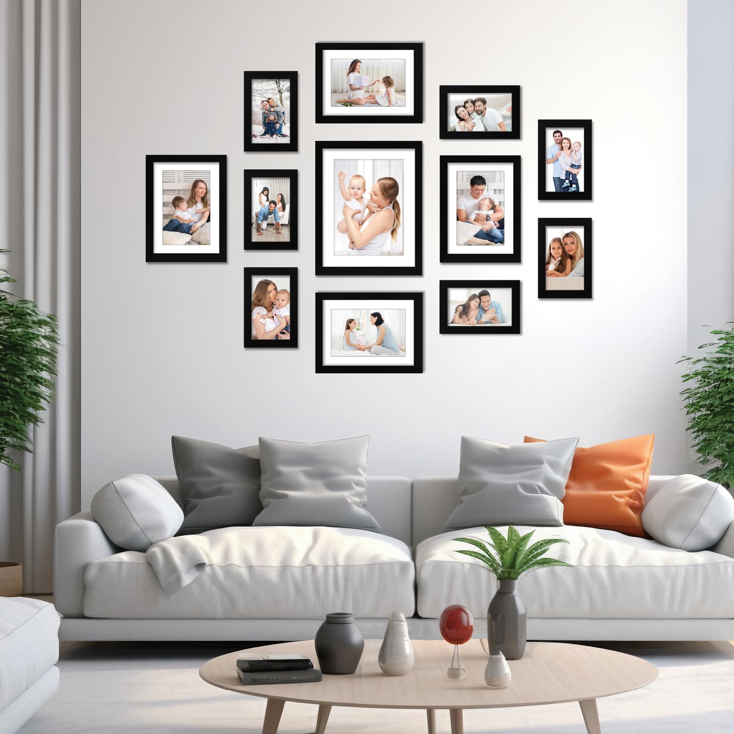 Amazon Brand - Solimo Synthetic Photo Frame Set of 12 | Plexi Glass | Frame for Home and Office Decoration | Mixed Sizes - 4x6 inches, 6x8 inches, 8x10 inches (Black) (B0D6QQTC1J) Amazon Price History, Amazon Price Tracker