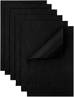HaoFeiJH Black Felt Sheets 6-Pack 8x12 Inches 1.5mm Thick Soft Non-Woven Felt for Sewing Crafts Embroidery DIY Projects