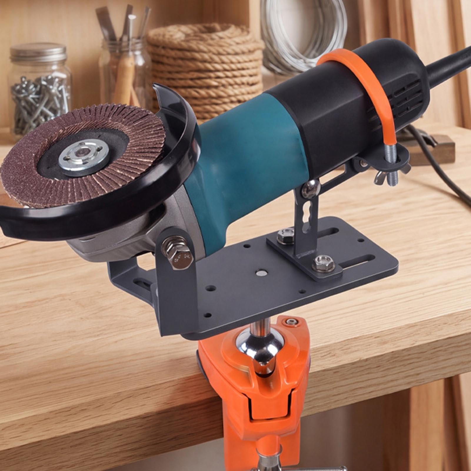 Soporte ajustable para amoladora base giratoria 360 grados de máquina
