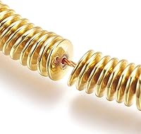 Vista 10 de Craftdady 5 hebras de cuentas de hematita sintética de disco Heishi negro de 0.236 pulgadas (0.236 in), cuentas metálicas planas y redondas