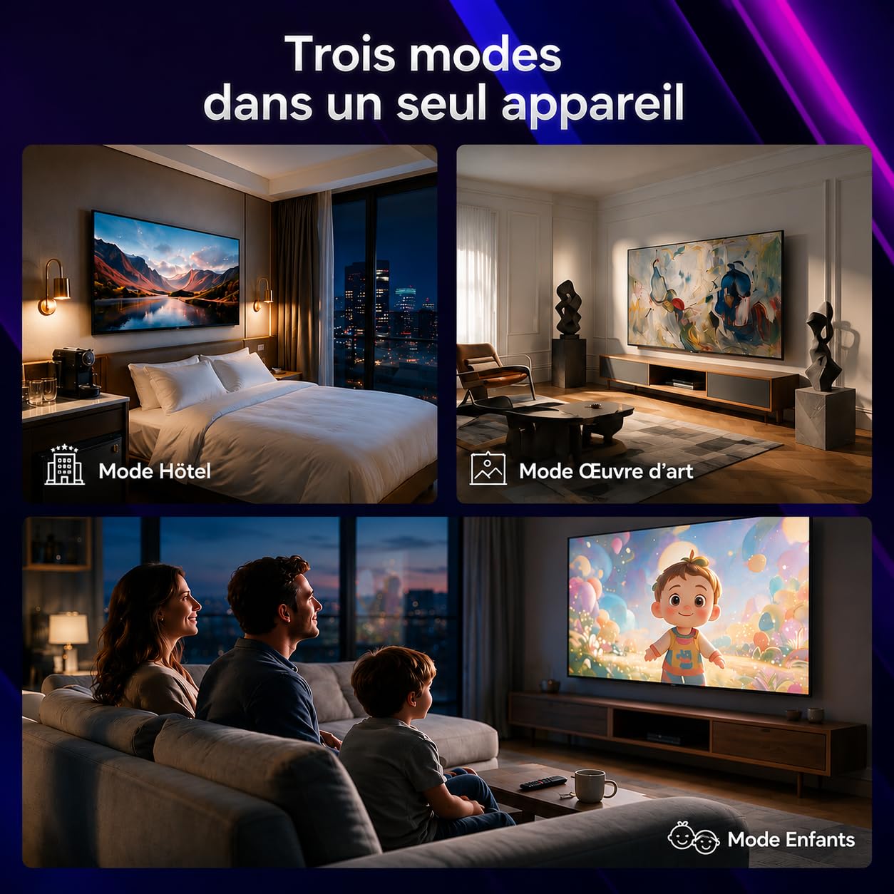 Antteq L32-AVF3N1 2K/FHD Smart TV 32 Pouces (80cm),Télévision avec Molotov/Netflix/Prime Video/Disney+/Youtube/Rakuten/WiFi,Share to TV, HDMI