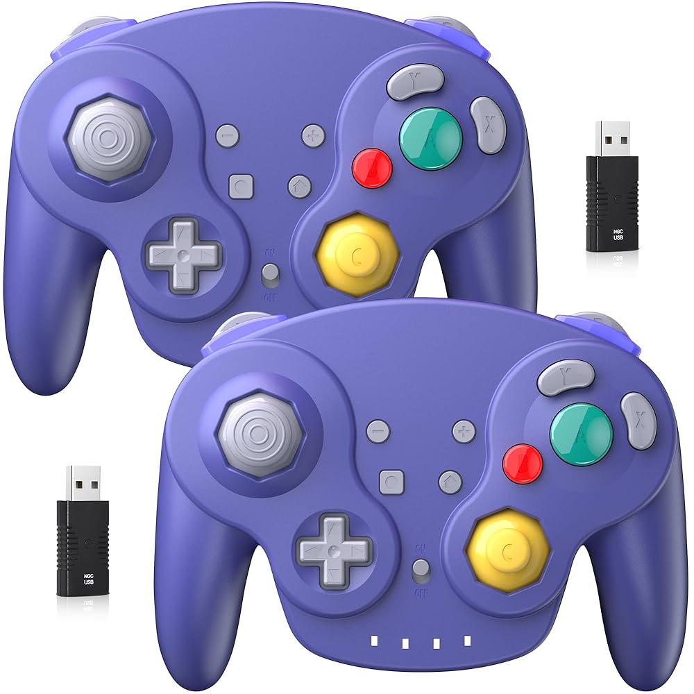 Nintendo GameCube 本体 紫 コントローラー2個付き ゲームキューブ 本体 パープル コントローラー2個 メモリー