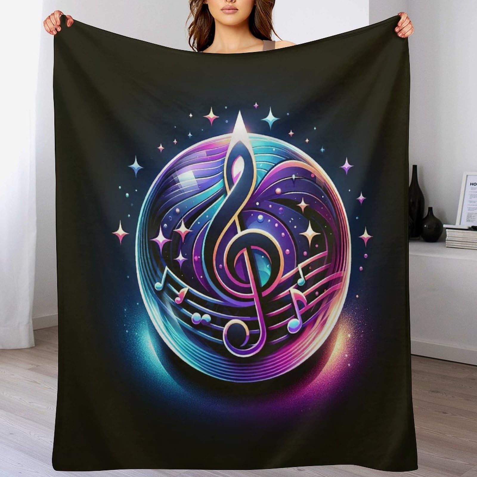Couverture lit sur le thème de la musique pour des nuits douces