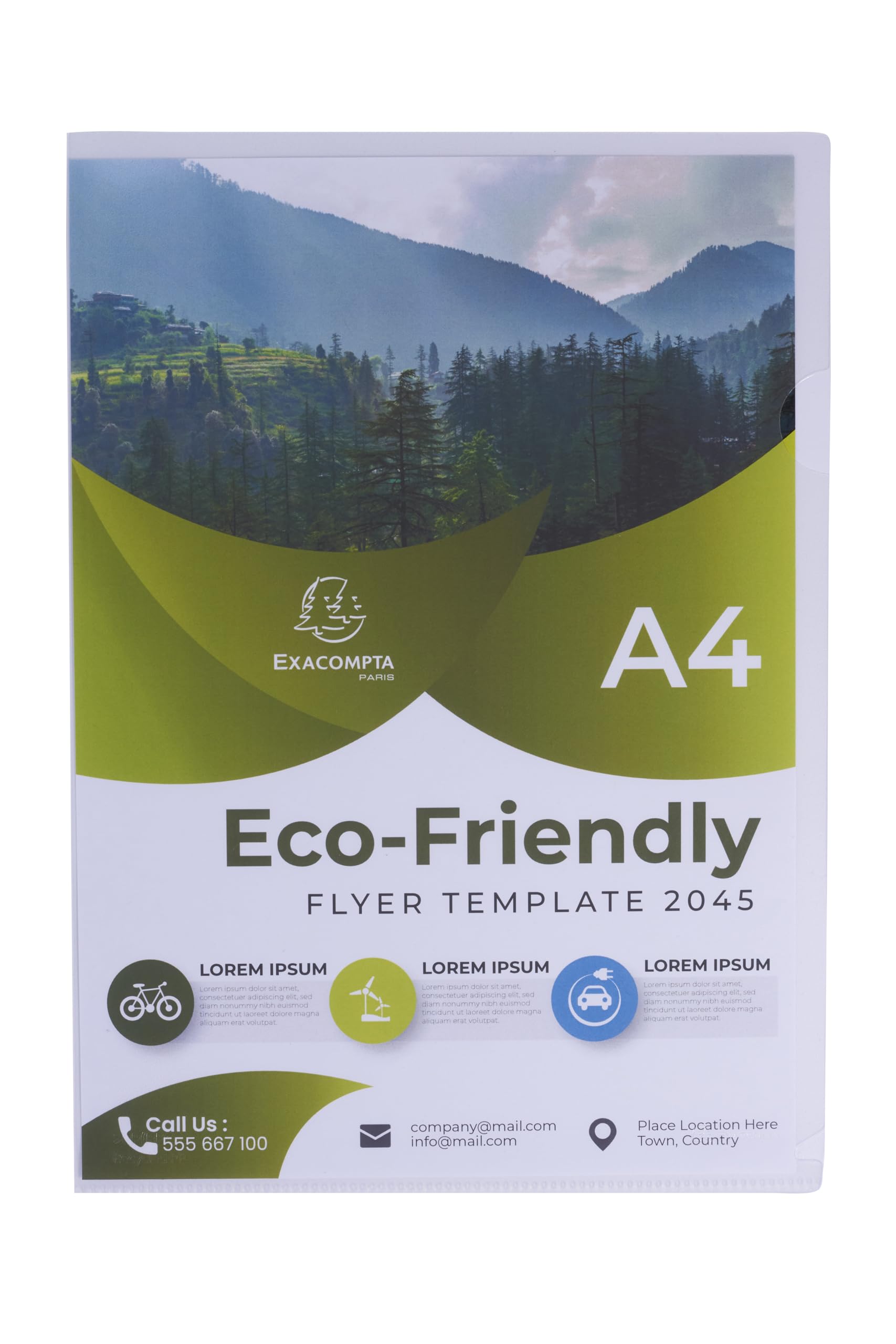 Exacompta - Ref 58320E - Box of 1000 Forever Corner Pockets - Recycled Grained PP with Beautiful Transparency - Dimensions: 22 x 31 cm - File Size A4 - Crystal Colour