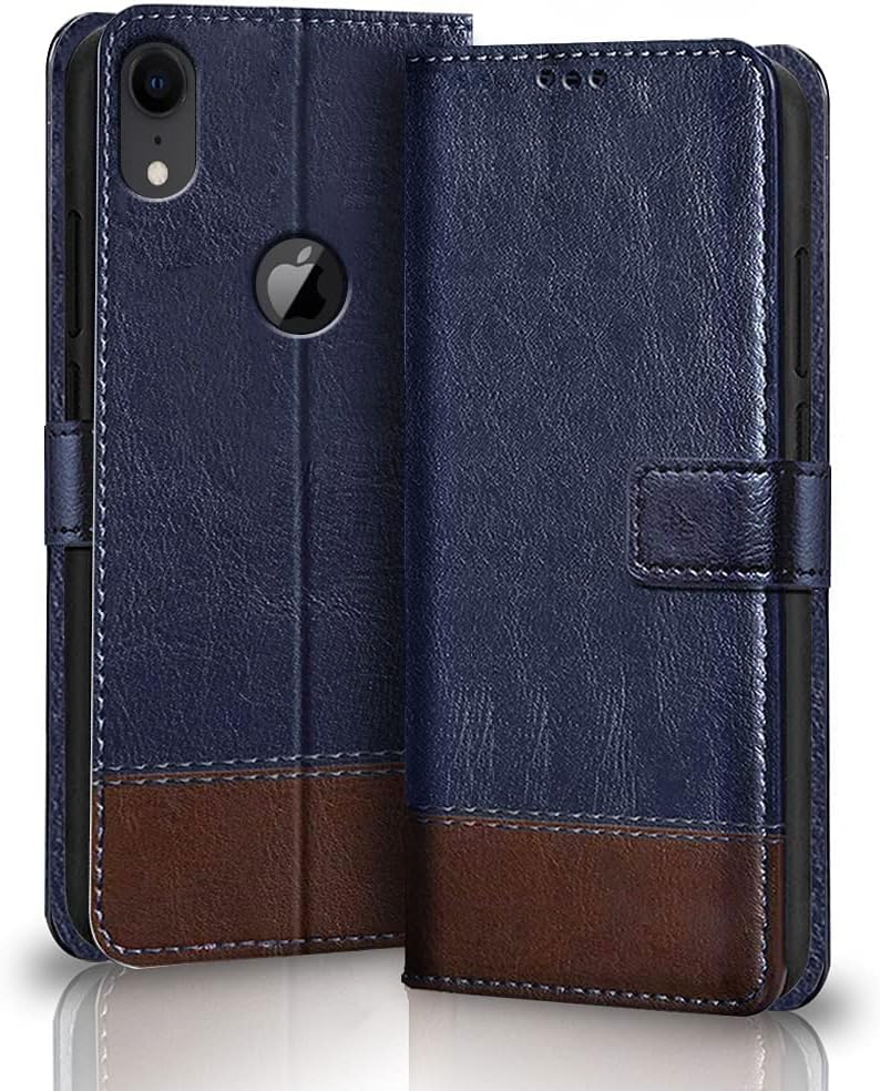 SONWO Cover Portafoglio Per IPhone XR - Pelle PU Con Chiusura Magnetica, Slot Per Carte E Cavalletto, Marrone