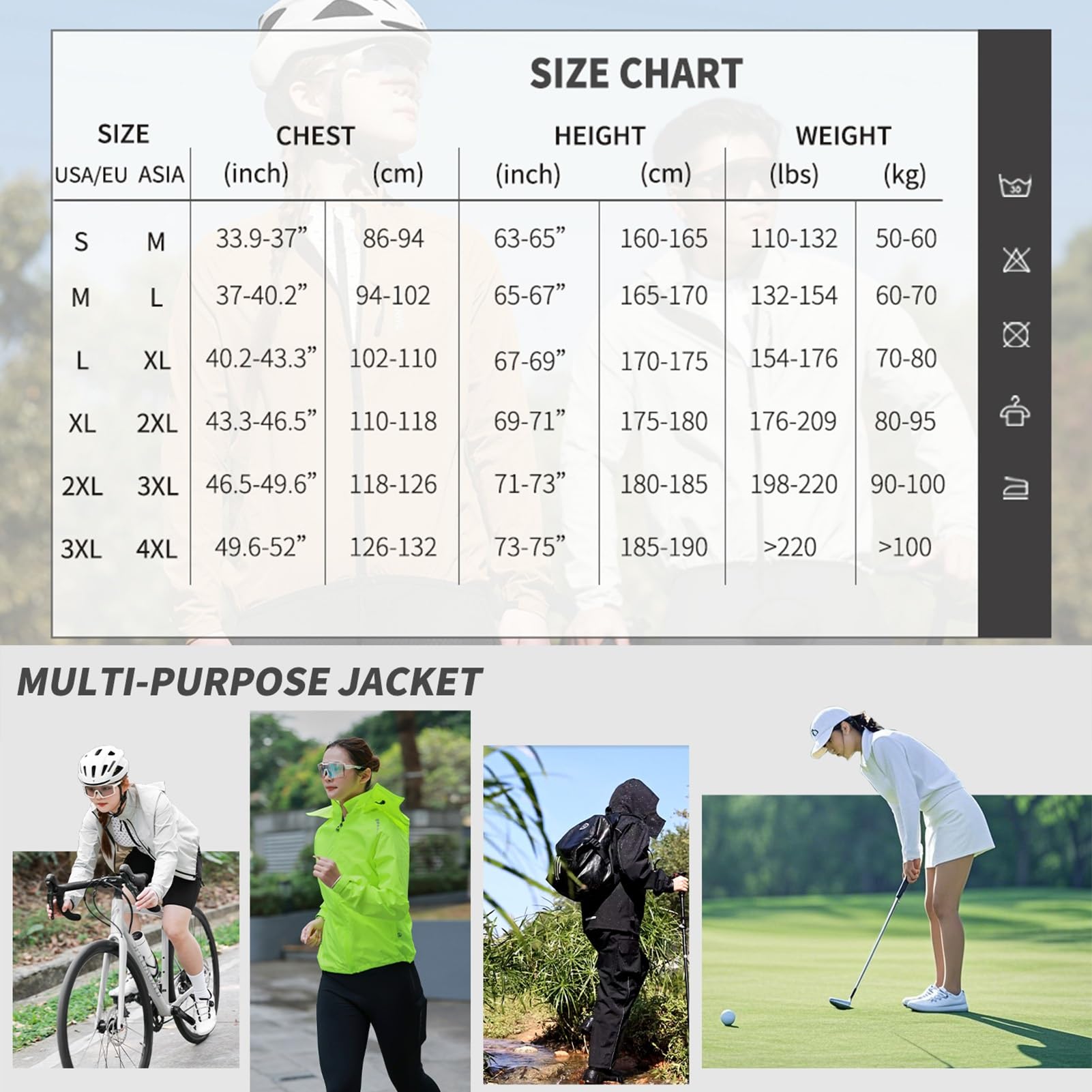 Chaqueta de Ciclismo para Hombre Mujer, Chaqueta Reflectante Resistente al Viento Ligera Impermeable Transpirable para Deportes al aire libre Cortavientos