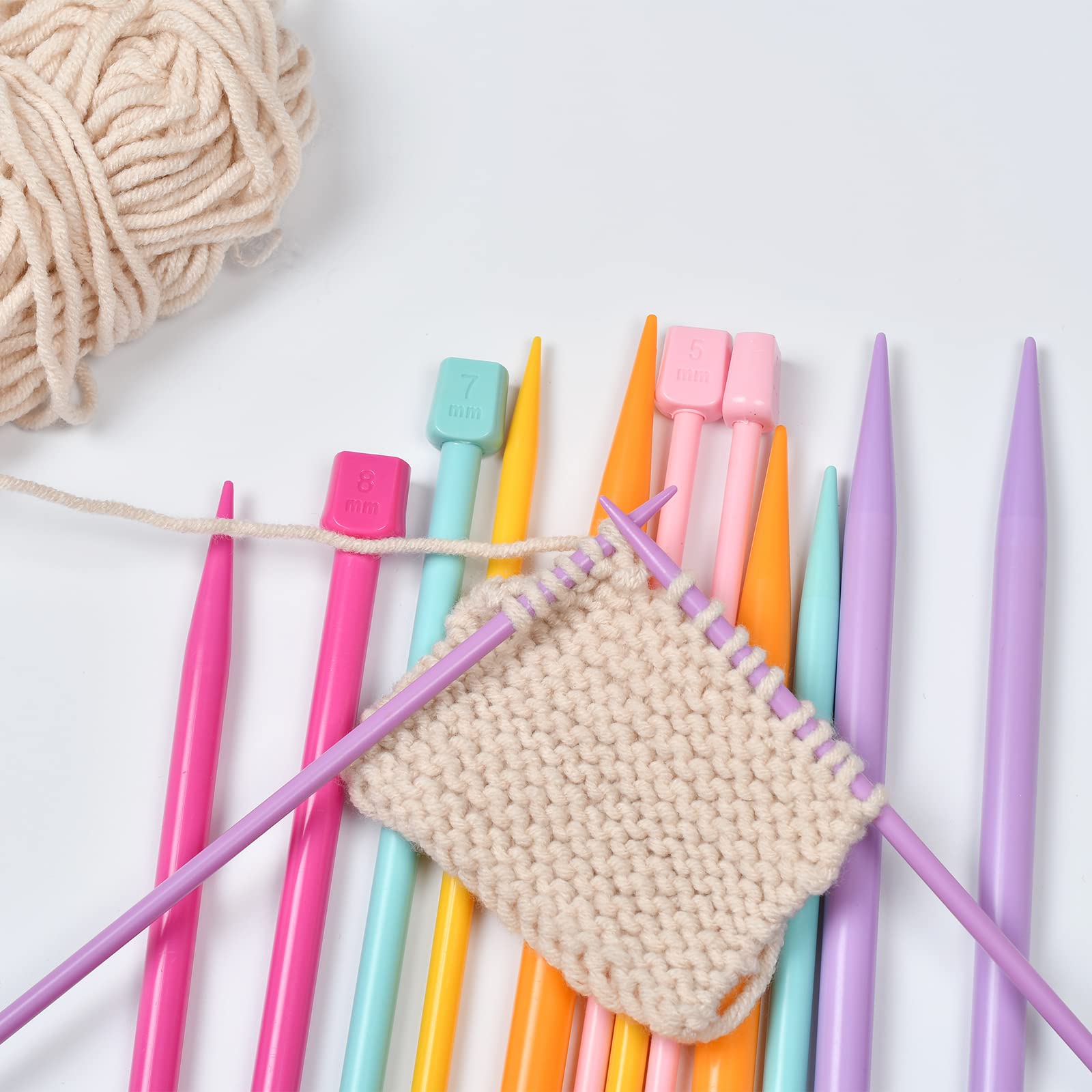 Ferri Da Maglia In Plastica - Misura 8mm, Lunghezza 35cm - Foto 6