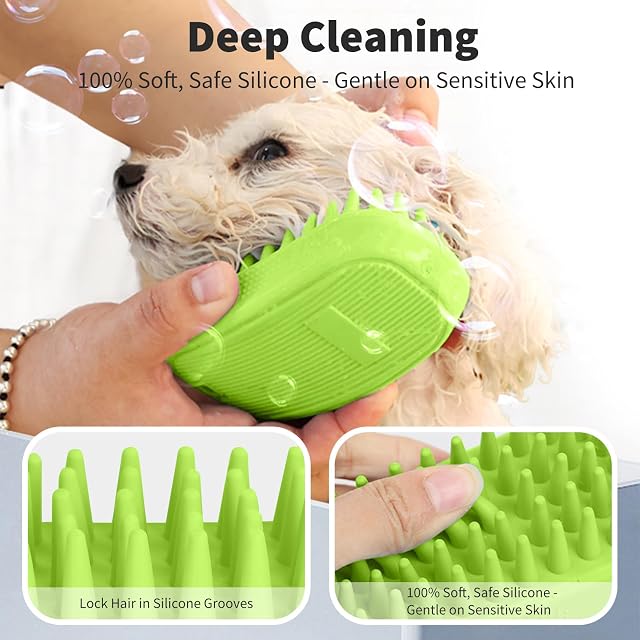 Foto 6 de 6 de PETCUTE Cepillo para Gatos de Goma,Lavable Cepillos para Perros para Masaje…