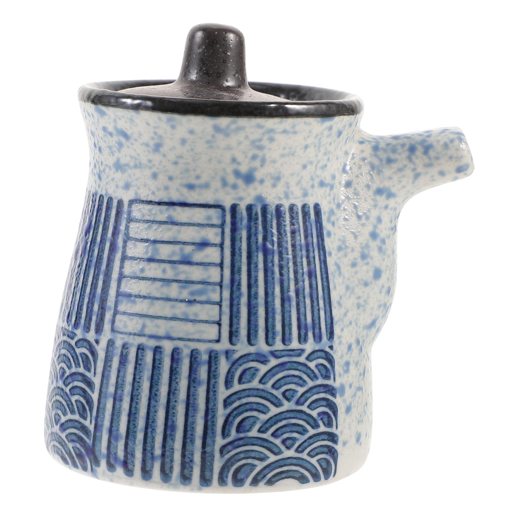 Alipis Japanese Ceramic Soy Sauce Bottle Dispenser Small Vinegar Storage Jar for Home Kitchen Multi Functional Condiment Container Easy to Clean