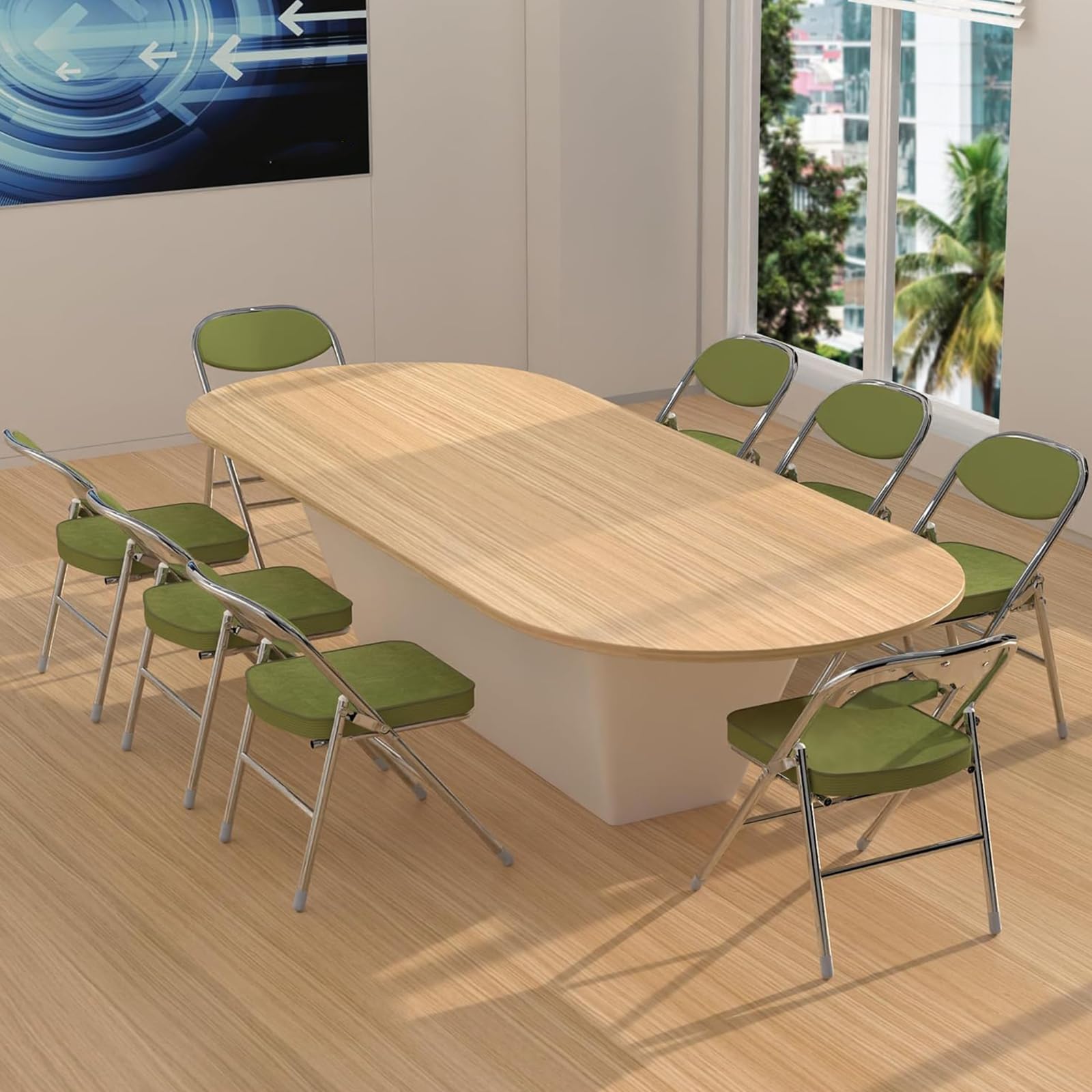 Sedie pieghevoli imbottite con struttura in metallo, design salvaspazio, facili da piegare e riporre, perfette per casa, ufficio, eventi all'aperto, durevoli ed eleganti