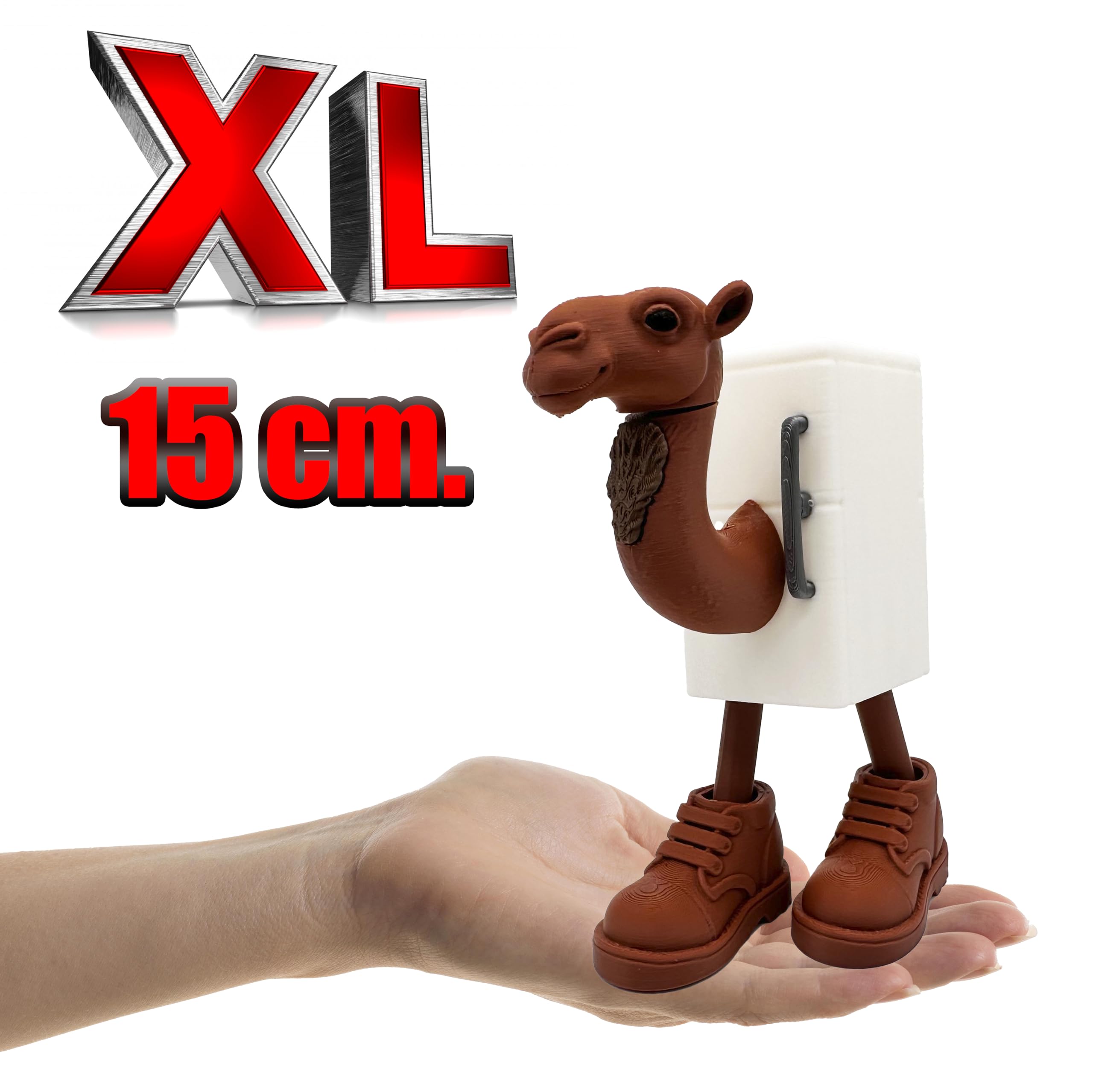 Frigo Camelo, Brianrot Italian Memes, Articulated Figure XL 15 cm, White Fridge with Camel Head, Meme Italianos Brain Rot - Image 2