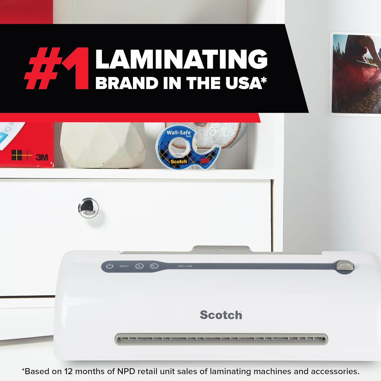 Bundle of Scotch Rapid Thermal Laminator, Ready in 1 Minute, Never Jam Technology, 9 inch, 2 Pouches (TL909X-EF), + Scotch Thermal Laminating Pouches, 8.9 x 11.4 Inches, Letter Size Sheets, 100-Pack