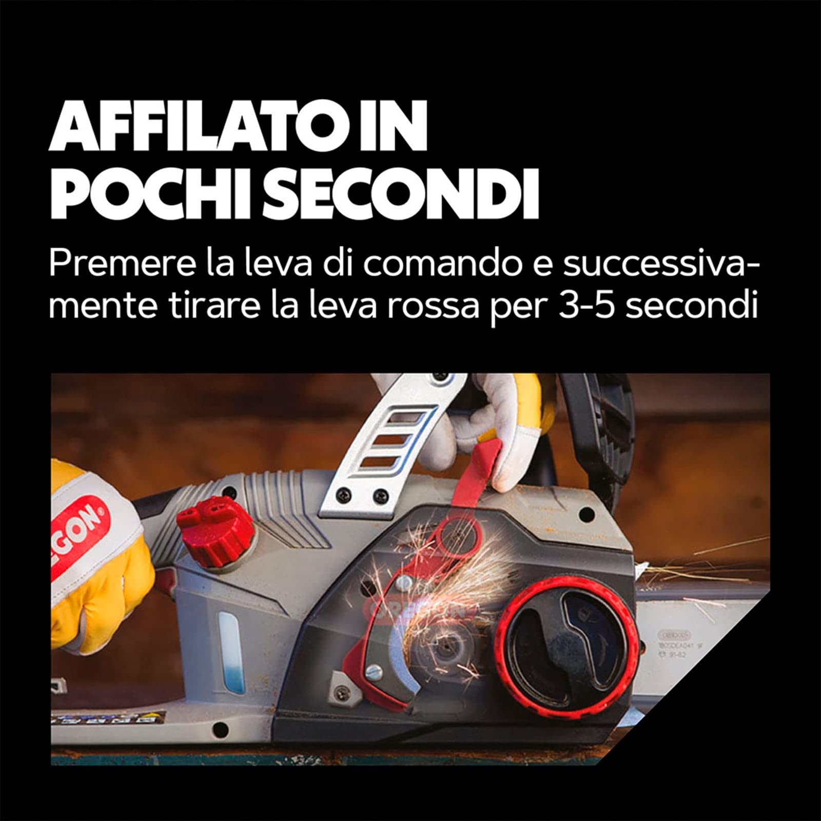 Oregon Motosega Elettrica da 2400W, Autoaffilante con Barra di Guida da 18 " (45 cm), a Basso Contraccolpo, con Sistema Autoaffilante Integrato (PowerSharp), Garanzia di 3 Anni (CS1500)