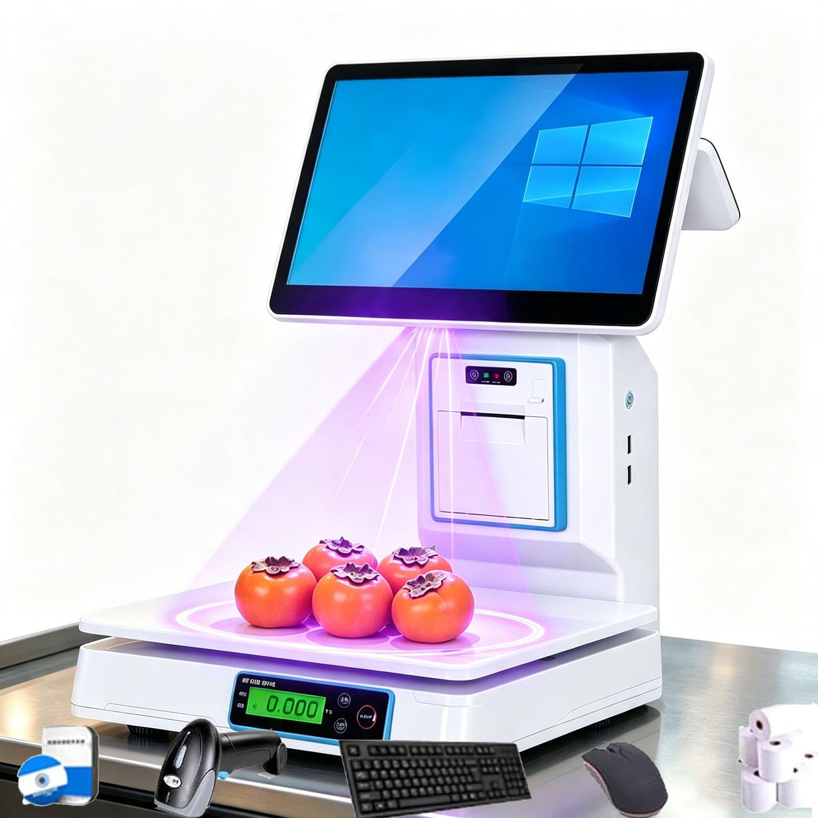 Monitor dotykowy POS 15,6 cala, system POS ze sklepową wagą Singlescreen