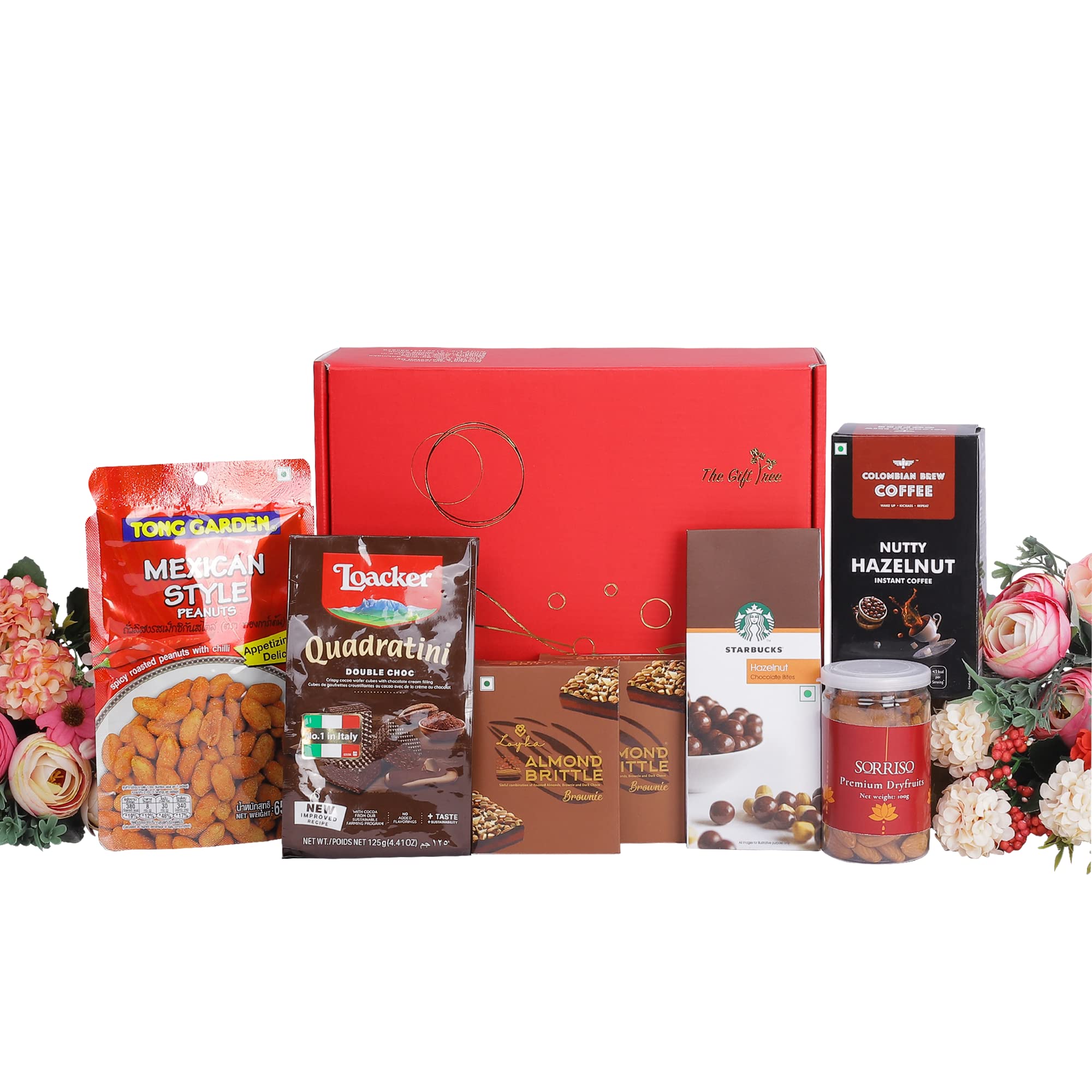 The Gift Tree Opulent Chocolate Gift Basket | Brew Coffee, Italian Wafer Cookies, Hazelnut Chocolate Bites & Almond Brittle | Gift for Friends, Family, Corporate, Birthday, Anniversary & Festivals-image-32