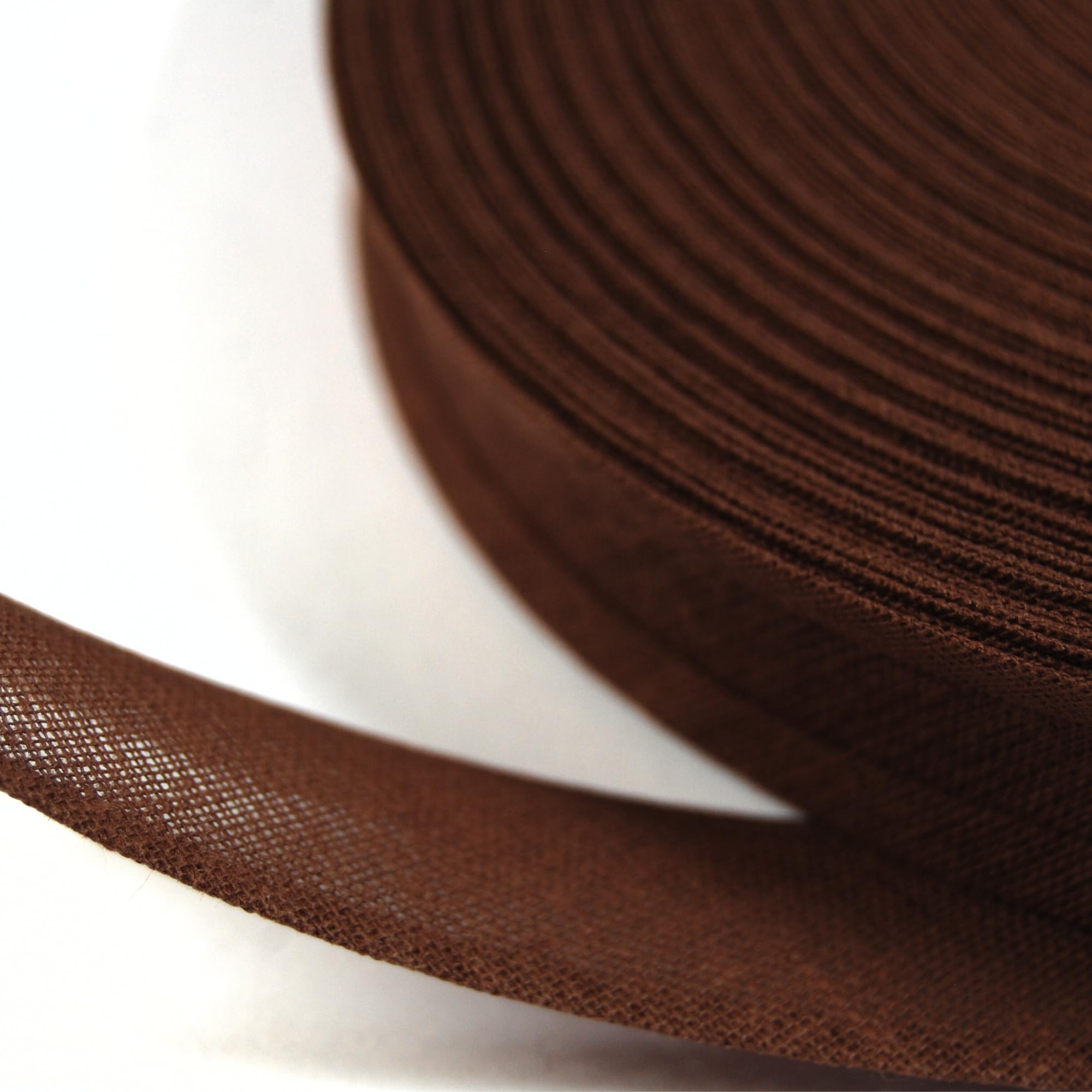 celloexpress 25mm Mid Brown Cotton Bias Binding Tape for Sewing - Trim Edging Quilting Bunting Crafts (5m - 500cm)