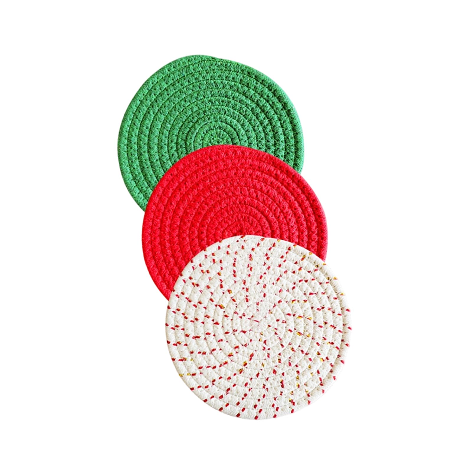 Oxxggkao 3 Pack Multicolored Protectors Cotton Rope Insulation Pad Nonslip Countertops Placemat
