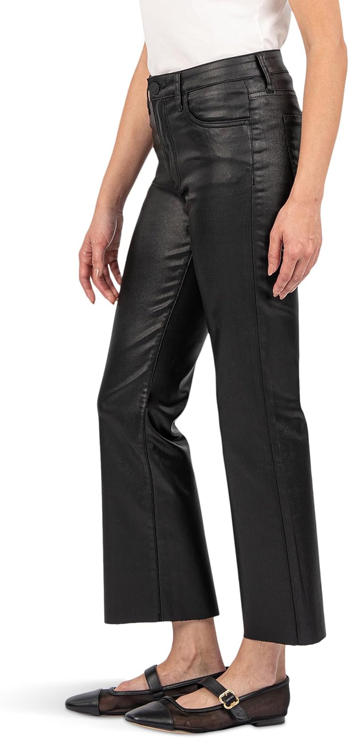 KUT from the Kloth Kelsey High Rise Ankle Flare with Raw Hem - Image 2