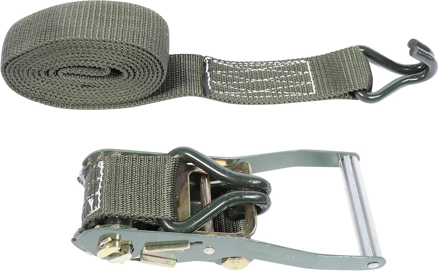 NUOBESTY Ratchet Tie Down Strap Cargo Straps Military Green 5cm X 3m Heavy Duty Ratchet Cargo Belt for Securing Loads on Trucks Trailers and Motorcycles Random Color Random Color