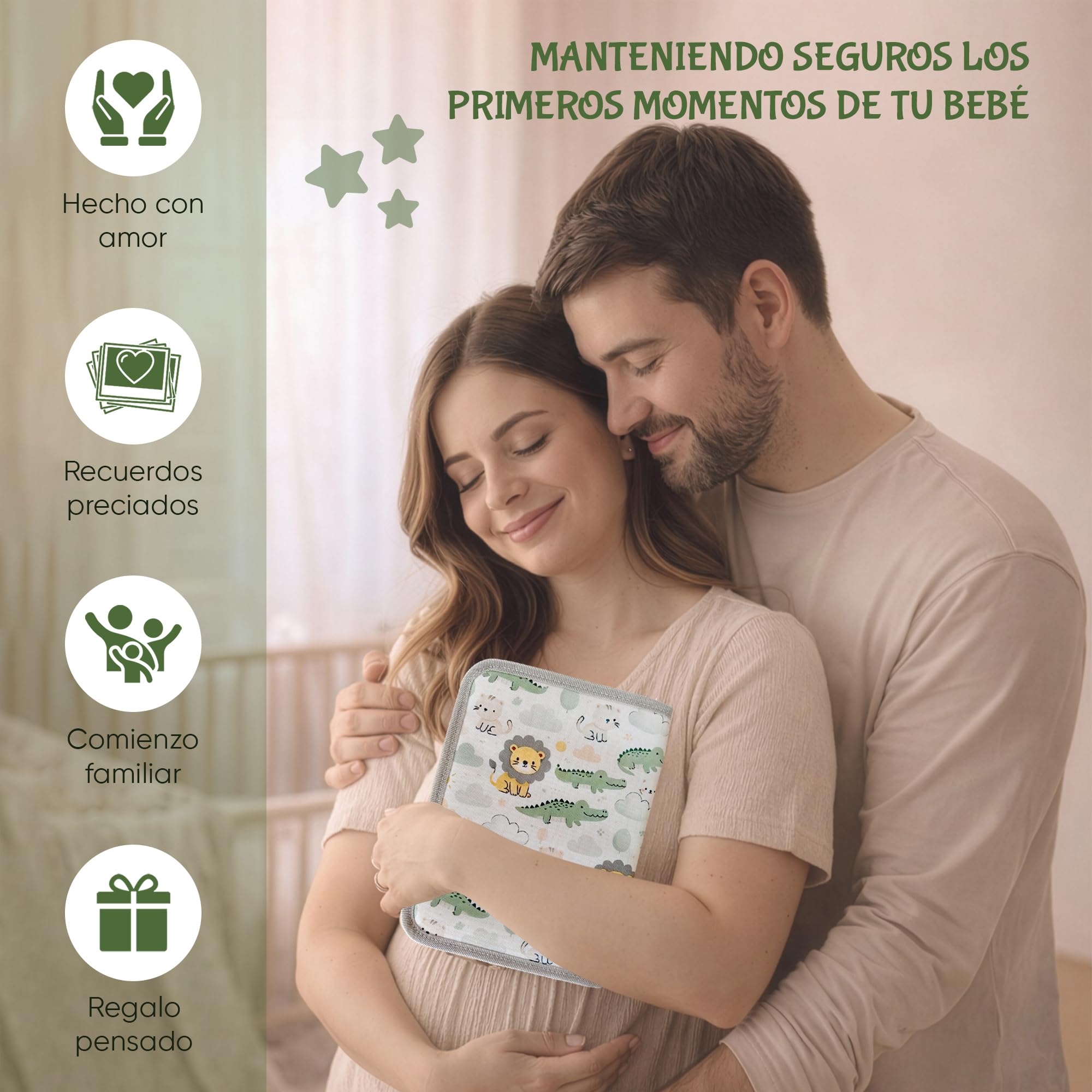Portadocumentos Bebé para Cartilla Sanitaria con Tarjetas de Crecimiento y Primeros Logros, Carpeta y Porta Documentos Bebé, Funda Libro de Salud, Regalo para Baby Showers — view 8